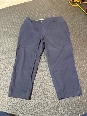 Talbots Women’s Perfect Crop Pant Navy Trousers 20W